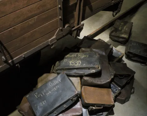 abandoned suitcases